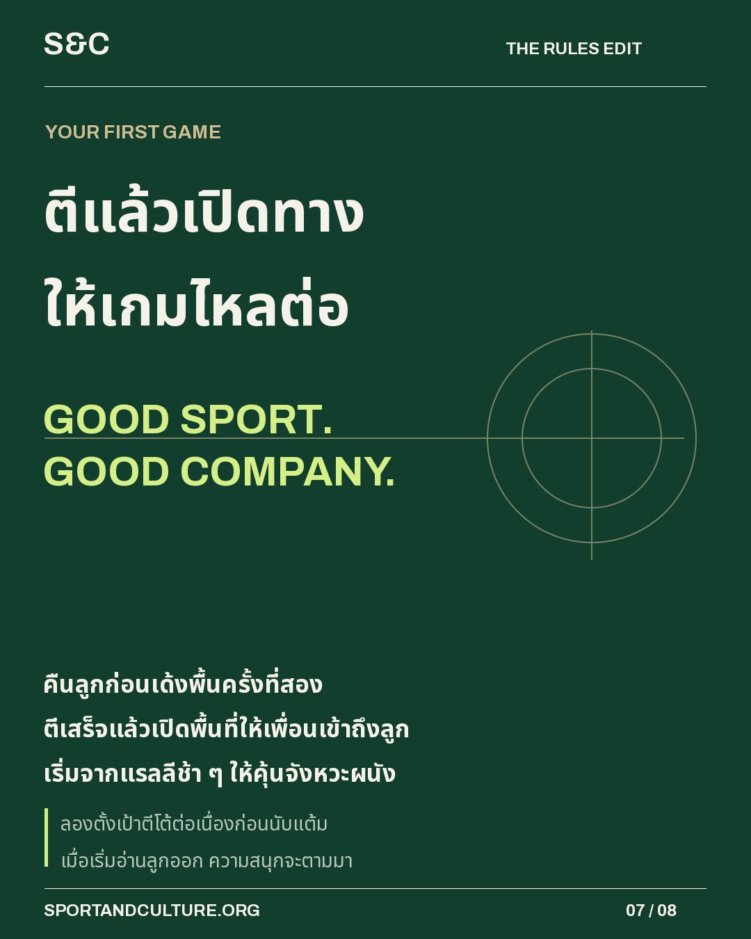 ตีแล้วเปิดทาง ให้เกมไหลต่อ — คืนลูกก่อนเด้งพื้นครั้งที่สอง ตีเสร็จแล้วเปิดพื้นที่ให้เพื่อนเข้าถึงลูก เริ่มจากแรลลีช้า ๆ ให้คุ้นจังหวะผนัง